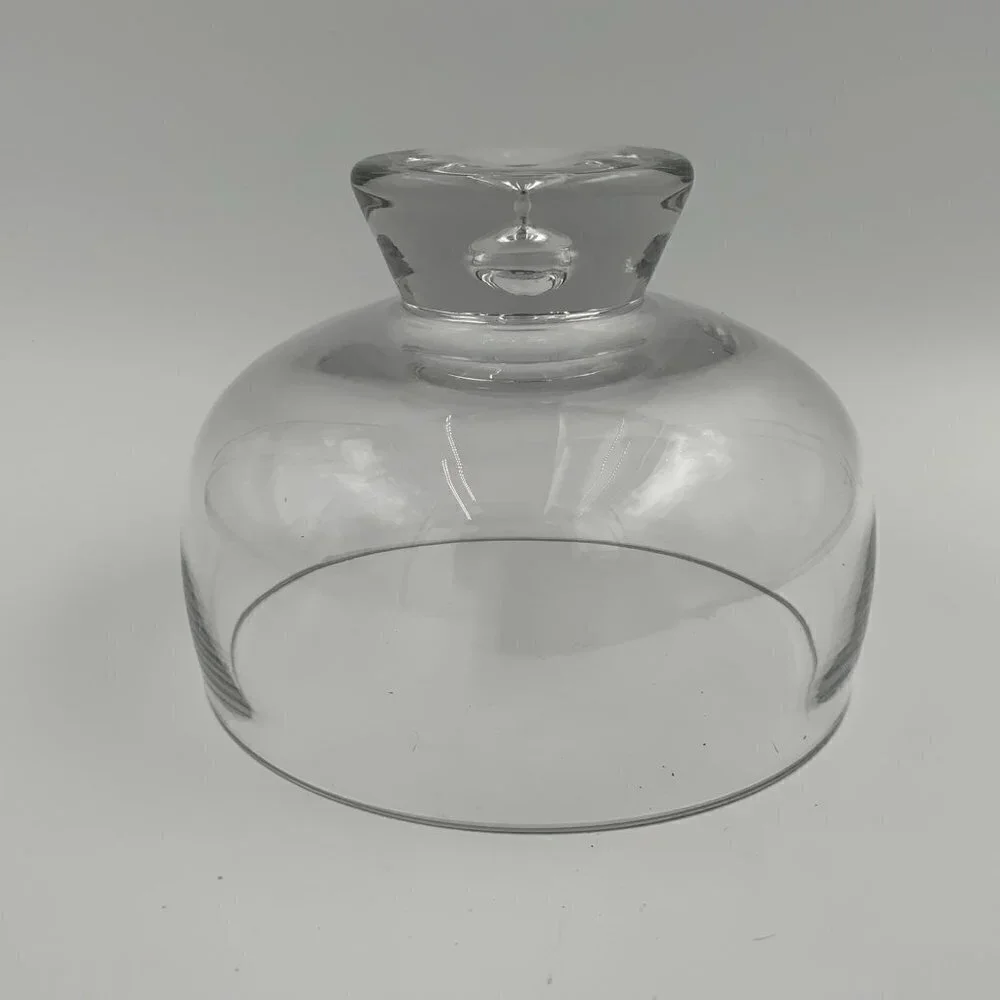 Lg Round Glass Cake Cloche Dome Vacuum Bell Jar 7.25
